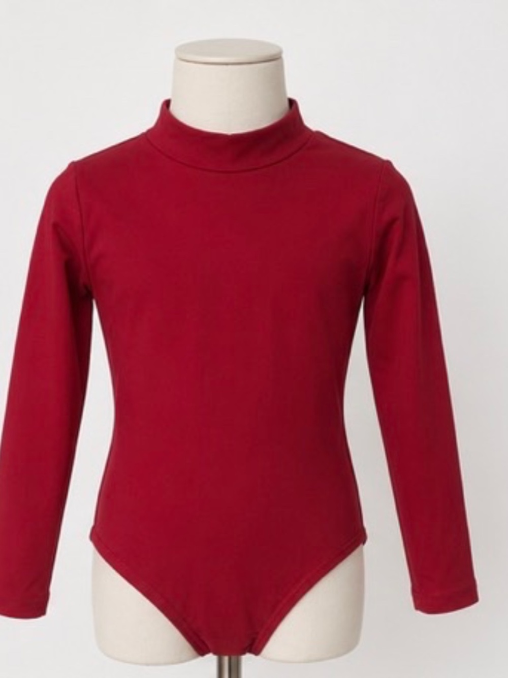Red Long-Sleeve Kids Dance Leo